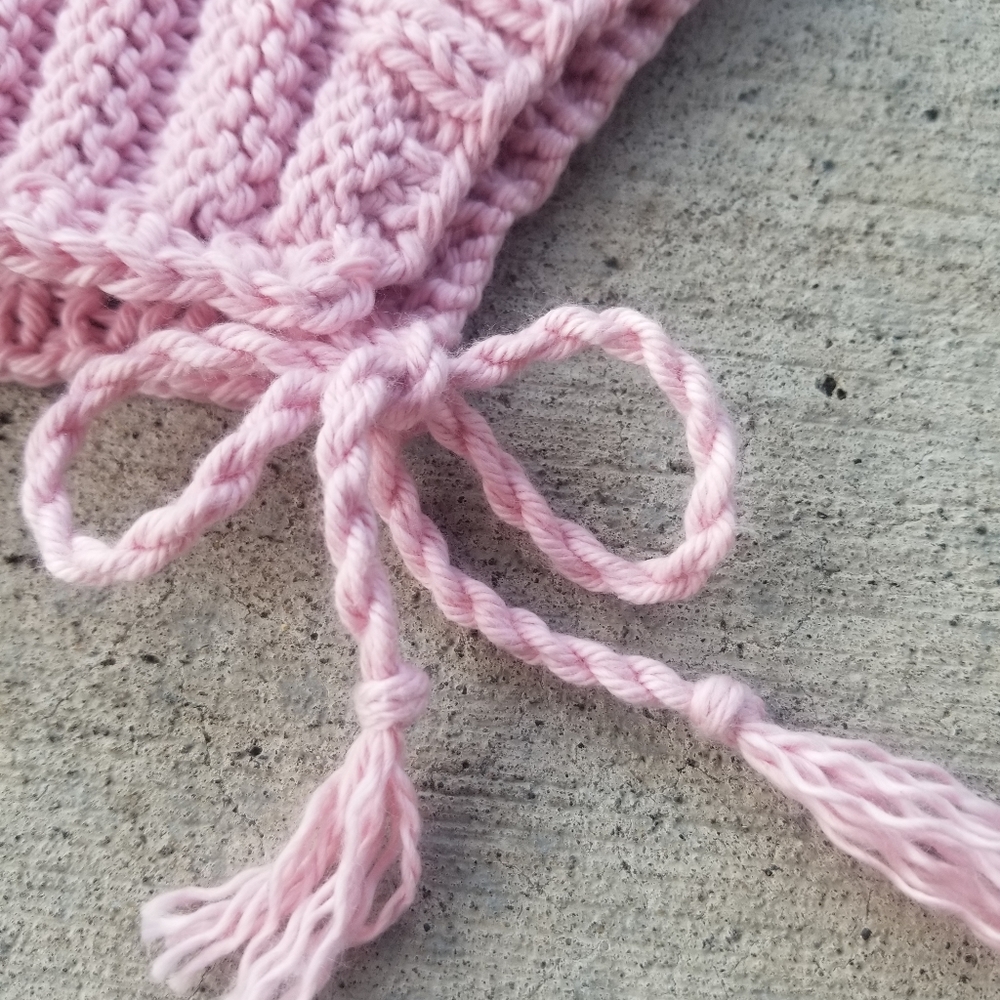 Daylily Pink Baby Pixie Bonnet Hat - Picture 11 of 12